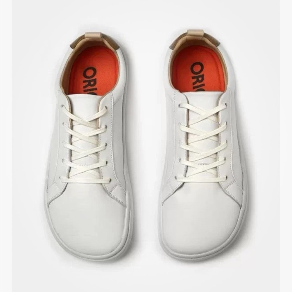 ORIGO EVERYDAY SNEAKER NATURAL LEATHER WOMEN’S WHITE SIZE 11 Barefoot Minimalist